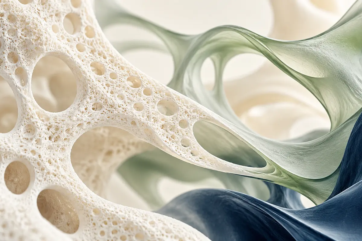 Abstract porous material textures. Illustrative context—not a PPG product photograph.